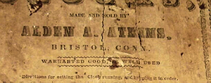 Alden A. Atkins c. 1842 paper label