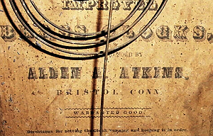 Alden A. Atkins c. 1845 paper label