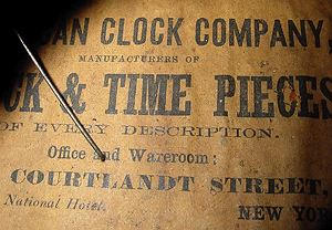 American Clock Co. c. 1855 paper label