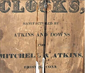 Atkins and Downs c. 1832 paper label