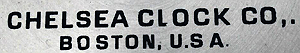 Chelsea Clock c. 1915 lettered label