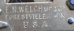 E. N. Welch c. 1889 stamped metal