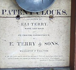 E. Terry c. 1820 paper label