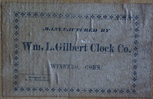 Gilbert c. 1890 paper label