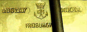 Gustav Becker c. 1865 stamped metal
