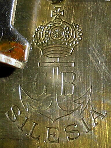 Gustav Becker c. 1900 stamped metal