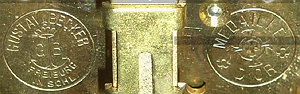 Gustav Becker c. 1907 stamped metal