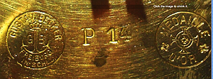 Gustav Becker c. 1914 stamped metal