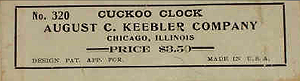 Keebler c. 1935 paper label