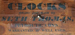 Seth Thomas c. 1827 paper label
