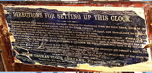 Seth Thomas c. 1865 paper label