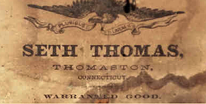Seth Thomas c. 1870 paper label 4