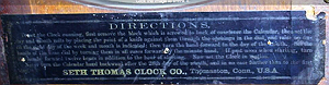 Seth Thomas c. 1884 paper label