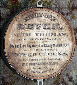 Seth Thomas c. 1920 paper label