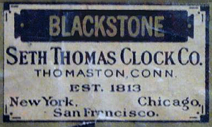 Seth Thomas c. 1932 paper label