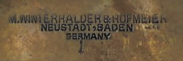 W and H c. 1890 stamped metal