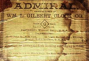 William Gilbert c. 1901 paper label 2